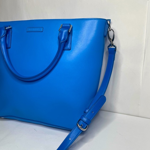 Vera Bradley Coastal Blue Leather Composition Satchel Crossbody & Shoulder Bag - Picture 4 of 14